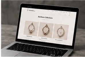 Aurelune presented on a laptop for online partnership